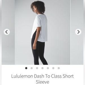 Lululemon Dash to Class White short sleeve